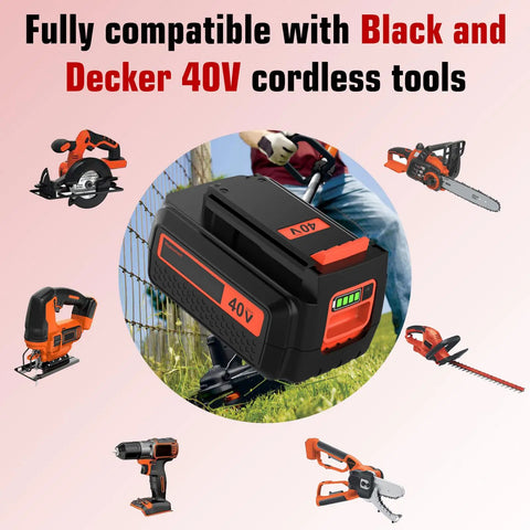 Rock Solid 40 Volt Replacement Battery Featuring A Sweet 3600 Mah Capacity And Heavy Duty Build for Black and Decker tools.