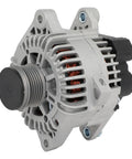 Front view of 110 Amp 12 Volt Alternator Replacement For Hyundai Sonata 2.0L 2011 2012 2013 Santa Fe 2.4L 2010 2012 Optima 2.0L with 6 Groove Pulley OE 11493