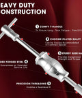 Heavy duty slide hammer from 16-Piece Blind Hole Collet Bearing Race And Seal Puller Kit with chrome plated shaft and comfy T-handle.