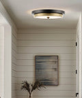 Low Profile Modern LED Ceiling Light 14-Inch, Semi Flush Mount, 24W Dimmable 3000K Warm White in hallway setting