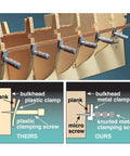 All-Metal Ship Planking Clamps Set Of 10 For Model Shipbuilding With 1 1/4 Inch By 1/4 Inch Gripping Faces Stepped Design Diagram