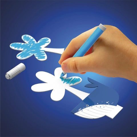 Hand coloring sea creature for Deep Sea Crystal Grow Kit for Kids - 32-Piece STEM Chemistry Lab to Grow Colorful Crystals on 8 Sea Creatures