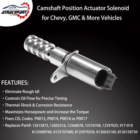 Camshaft Position Actuator Solenoid Replacement For Chevy Trailblazer, Colorado, GMC Envoy, Canyon, Buick Rainier