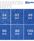 Close-up of assorted grit textures for 3 Inch Zirconia Quick Change Sanding Discs Set With Adapter And Backing Pad, 50 Pieces