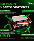 Heavy Duty 55 Amp RV Power Converter Main Board Straight Bolt Swap For Wf 8955 Pec Series internal components view with wiring and circuit board.
