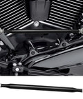 Round Gear Shift Linkage Replacement For Touring Electra Glide And Road King Motorcycles 1980-2020 Black Finish Durable Steel Build Smooth And Precise Shifting Upgrade For Ride-Ready Easy Shifts, black linkage installed on Harley engine