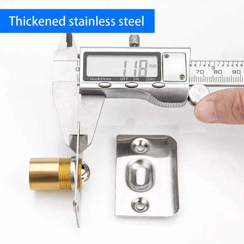4 Pack Drive In Ball Catch For Closet Doors With Strike Plate Adjustable Tension Heavy Duty Stainless Steel And Brass Hardware 13/16 Inch