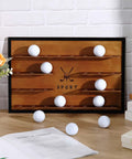 Personalized Golf Ball Display Frame With DIY Letter Stickers Holds 28 Balls Wall Mounted Cabinet Rack Perfect Gift For Golfers