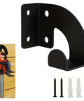 Heavy Duty Iron Power Tool Hanger Wall Mount with screws, organizing trimmers and tools in garage or shed.