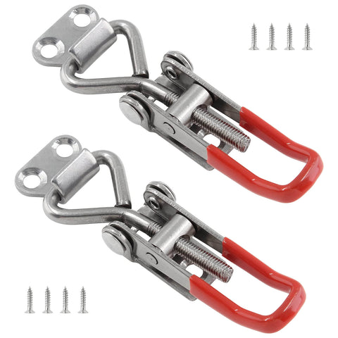 Beefy Heavy Duty Adjustable Toggle Latch Clamp 4001 Style Made From 304 Stainless Steel Quick Release Hasp Clamp With 390 Lbs Holding Capacity