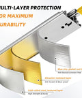 Beefy Locking Heavy Duty Drawer Slides with multi-layer protection showing steel, zinc, and abrasion-resistant layers