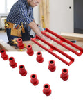 10 Pack Bench Dogs Non Slip Clamps For Woodworking, Heavy Duty Aluminum Alloy, Anodized, 20mm Diameter, Red, with Workbench