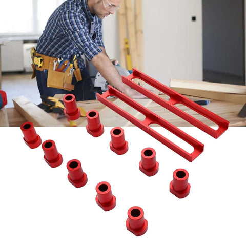 10 Pack Bench Dogs Non Slip Clamps For Woodworking, Heavy Duty Aluminum Alloy, Anodized, 20mm Diameter, Red, with Workbench