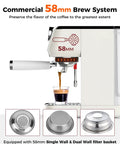 58mm Dual Boiler Espresso Machine Workhorse With Quick Milk Frothing PID NTC Temp Control 20 Bar ULKA Pump with 58mm filter baskets