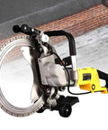 Beefy 8000W Electric Concrete Circular Saw Wall Chaser Ring Cutter shown with diamond blade for cutting brick and stone.