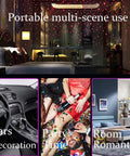 Flexible USB Star Night Light With 360 Degree Adjustable Arm Red Color Plug And Play Perfect For Car Ceiling Or Bedroom Decor Creates Romantic Galaxy Ambience For Parties Walls And Cozy Nights