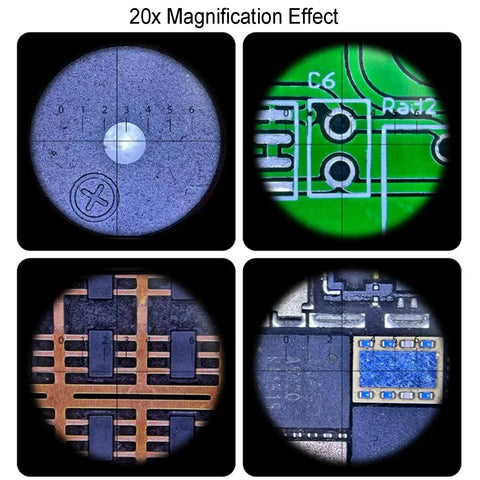 Digital Reading Microscope With 20X And 40X Magnification For Metalworking, Built In Reticle Scale 0.01mm And 0.005mm view