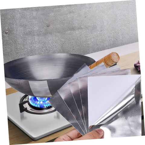 Heavy Duty Cookware Repair Tape With Aluminum Patch, 10 Sheets shown with a pot on stove, highlighting oil proof and stain resistance.