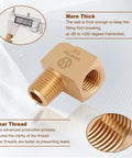 Two Pack One Quarter Inch NPT Brass Fittings 90 Degree Street Elbow Male To Female Pipe Adapter Forged Brass Barstock