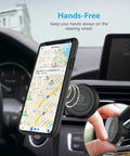 Two Pack Magnetic Phone Holder For Car Universal Air Vent Mount For Phones And Small Tablets Magnetic Car Phone Mount With Four Metal Plates