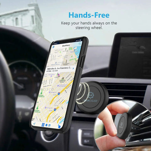 Two Pack Magnetic Phone Holder For Car Universal Air Vent Mount For Phones And Small Tablets Magnetic Car Phone Mount With Four Metal Plates