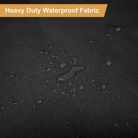 Close-up view of the 600D Oxford material used in the 8 Foot Firewood Rack Cover With Front Zipper For Easy Top Access, showing water resistance.