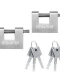 Stainless Steel D Shaped Padlock With Key For Garage Doors Containers Sheds Lockers And Warehouses All Weather Built Tough Heavy Duty Security