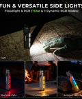 Person using Ultra Bright 3000 Lumen USB C Rechargeable Flashlight, IP68 Waterproof Handheld LED on a map, multiple light modes shown