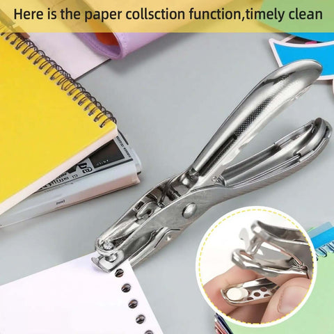 36 Pack One Quarter Inch Single Hole Punch Kit Made From Metal Handheld Craft Puncher With 5 Sheet Capacity on desk