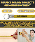 Diameter And Circumference Tape Measure with Locking Push Button, loop end and visible zero line for easy readings on various objects