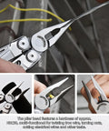 Everyday Carry 18 In 1 Multitool Pliers Set With Graded Hardness Steel showing wire-cutting action.