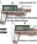 Digital calipers measuring the dimensions of Tiny 3x2mm Magnets Set With Storage Case For 3D Printing Crafts Miniatures And Small Models