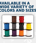 22 AWG UL1007 Tinned Copper Hook Up Wire 300V single conductor multi stranded in various colors and sizes