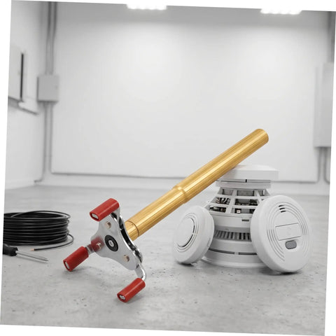 Smoke Sensor Removal Tool With Claw Head Attachment For Ceilings Hassle Free Fire Detector Extraction Safe For Delicate Alarms on concrete floor