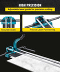 48-inch manual tile cutter with laser guide and tungsten wheel on an all-steel frame for porcelain and tile cutting