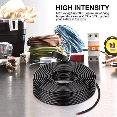 14 Gauge Two Conductor Electrical Wire 12V Low Voltage Tinned Copper Cable With Flexible PVC Jacket 200ft Roll