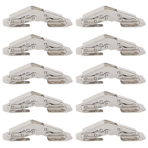 10 Pack No Drill Bridge Shaped Cabinet Hinges For 3 Inch Doors Easy Install Cupboard Hinges For Kitchen Cabinets Closets Bookcases