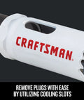 Heavy Duty Bi Metal Hole Saw Kit 7 Piece With Case For Wood And Metal Cutting with cooling slots detail