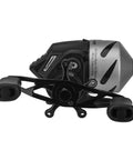 Side view of Sniper Economy Micro Spincast Reel With Clam Pack And Stainless Steel Cone, Lightning 6.2:1 Gear Ratio, 25 IPT.