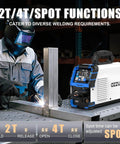 175 Amp Dual Voltage MIG Welder 110V 220V 5 In 1 Gas MIG Aluminum MIG Flux Core MIG Lift TIG And Stick Welding in use