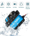 35Kg RC Digital Servo 7.4V 25T Full Metal Gear High Torque Waterproof Steering Servo splashing in water showcasing features