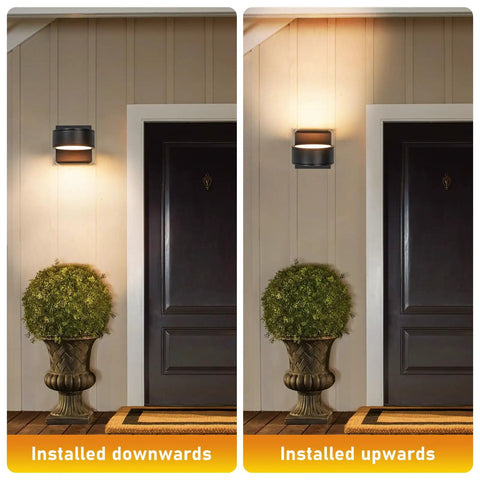 Durable Aluminum Outdoor Porch Sconce Light Waterproof Exterior Wall Lamp 8W AC LED 3000K Warm White Energy Saving Installed