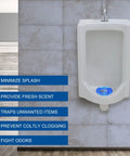 50 Pack Urinal Deodorizer Screens With Fresh Scent Blue And Orange Anti Splash Urinal Screen for clean restroom use