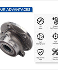 2 Pack Front Wheel Bearing Hub Assembly For Audi And Volkswagen With ABS showcasing advantages like low noise and high precision
