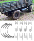Leaf Spring Suspension Steel Bar Kit For WPL B4 24 1/16 RC Car Upgrade, trailer leaf springs kit components in silver