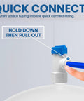 Installing Tank Ball Valve With Gasket For Water Purification And Reverse Osmosis Systems, Quick Connect 3/8 Inch OD To 1/4 Inch Female NPT