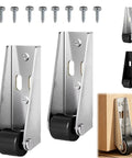 Top Shelf Vertical Track Roller Wheels For Heavy Sliding Doors And Cabinets Plus Silky Smooth Rubber Casters With No Hassle Anti Sag Design For Effortless Drawer Glide And Gate Swings Two Pack with screws and black smooth casters.