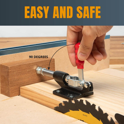 Push Pull Toggle Clamp Heavy Duty 500Lb Holding Power With Quick Release Lever 180 Degree Open for woodworking setup