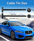 Tough As Nails Heavy Duty Nylon Cable Tie Set For Cars And Everyday Fixes With Self Locking Zip Ties displayed next to car