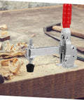 Two Pack Welding Toggle Clamps Fixed Clamp For Woodworking Jigs And Holding Fixtures, portable durable iron construction on workbench